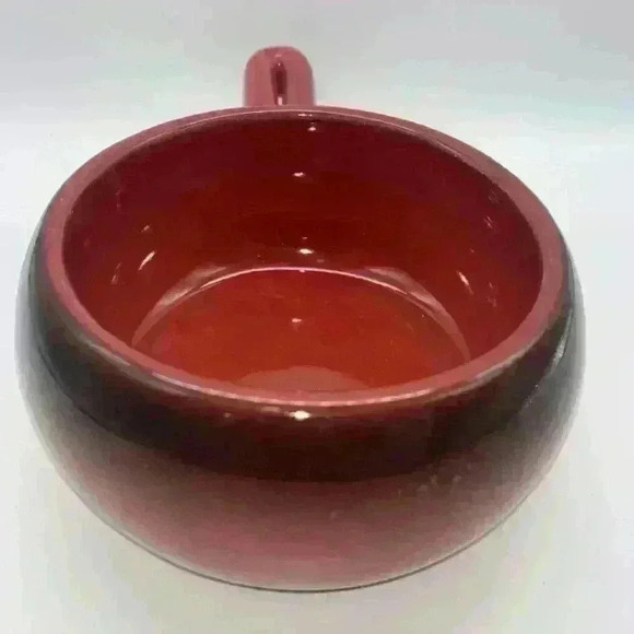De Silva Terracotta Made in Italy‎ Red Black Ombré Soup Bowls Baking Oven Dish - Picture 2 of 10